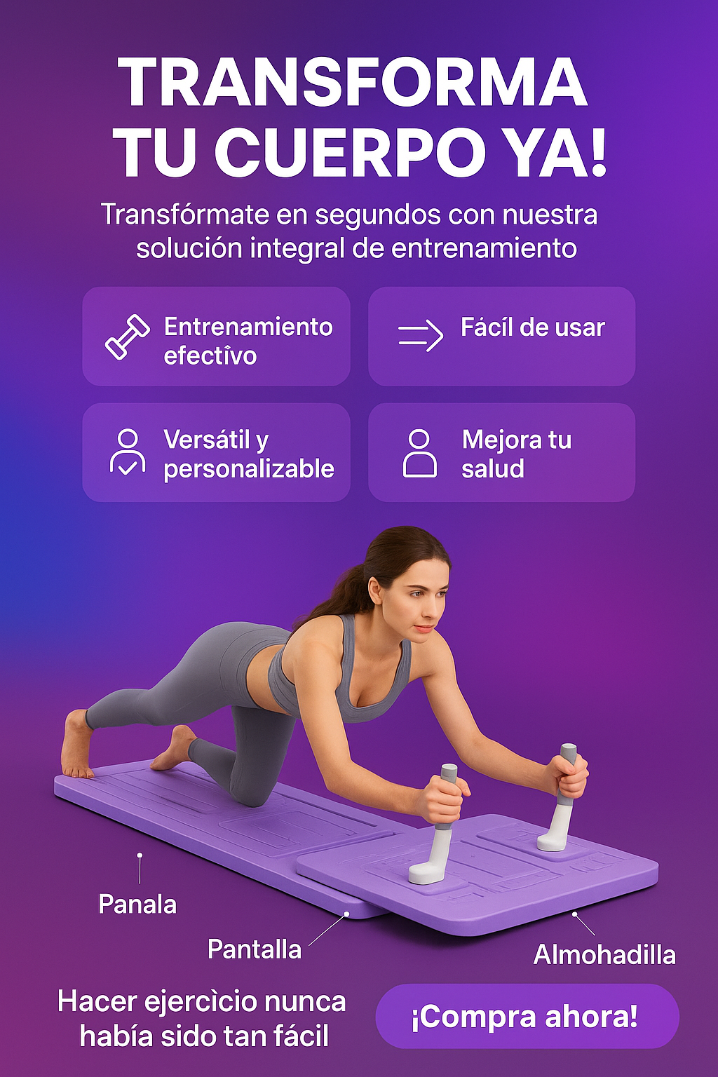 Tabla Pilates Multifuncional 4 en 1